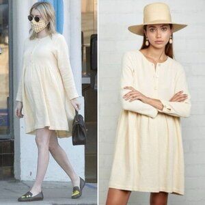 RACHEL PALLY Gauze Rocio Dress in Soft Yellow Size Medium